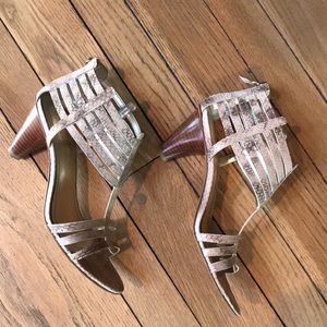 Nine West richesse snake skin print heels